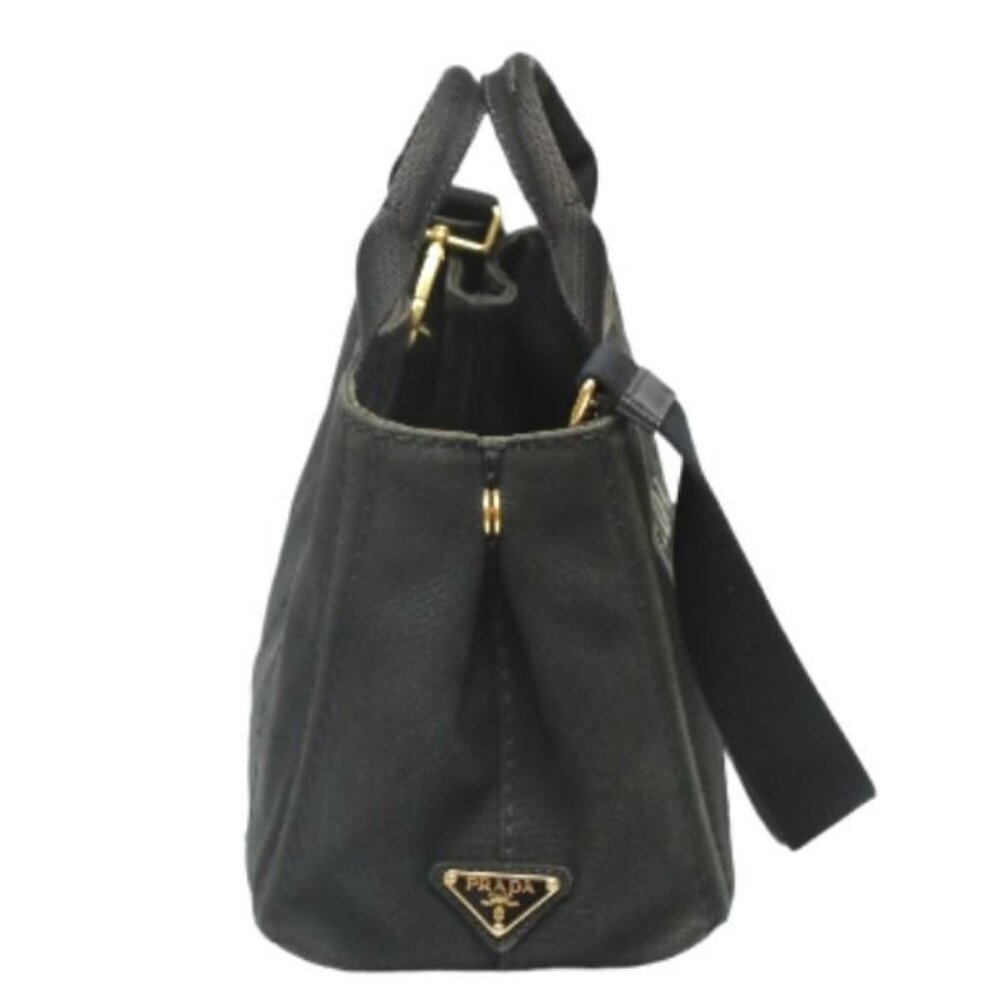 Prada 1 Bg439 Tote Bag Canapa Mini Tote Bag Black - Picture 4 of 15